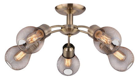 GLIVA LAMPA WISZĄCA 5X60W E27 PATYNA  (BEZ ŻARÓWEK) Candellux 35-56603