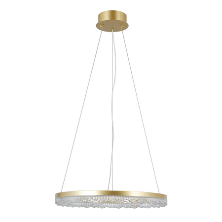 Lampa wisząca złoty pierścień 50cm z dekorem LED Barlo Italux PND-34526-M-GD