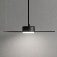 Minimalistyczna lampa wisząca czarny talerz z regulacją kąta zawieszenia PIATTO 1xGX53 fi 350mm Milagro MLP2909