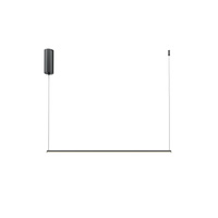 Czarna liniowa lampa wisząca 80cm LED Halo MOD246PL-L16BK Maytoni