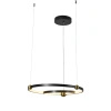 Lampa wisząca podwójny okrąg 50cm z ozdobnymi kulami Kido S LED czarny PL0138 Yaskr
