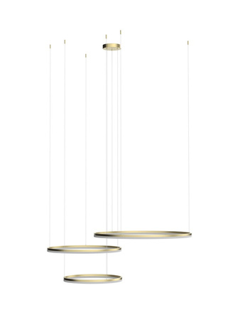 Lampa wisząca złota HALO PENDANT 120+100+80 LED AZzardo AZ5350 sterowana pilotem