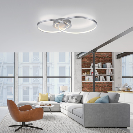 Lampa sufitowa dwa ringi z dodatkowym podświetleniem na podstawie ASMINA LED 3000K  14540-95