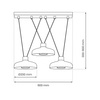Lampa wisząca potrójna czarna LINEA 3xGX53 Milagro MLP8820