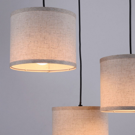 Lampa wisząca z drewnianą podstawą BARK Leuchten Direkt 11236-79