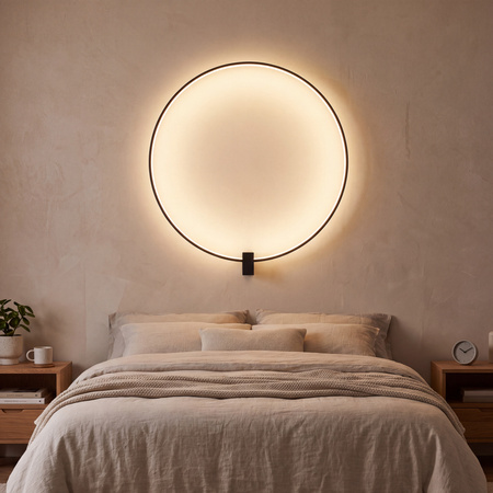Kinkiet czarny okrąg LED o średnicy 80cm VEXA BLACK 30W Tk Lighting 18310