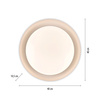 Okrągły biały plafon sufitowy 40cm sterowany pilotem OSKO LED Just Light 14215-16