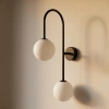 Czarny kinkiet ścienny na korytarz 2xG9 SILA Kaja Lighting K-5993