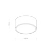 Chromowany plafon łazienkowy o średnicy 30cm LIVO CHROM S 2XE27 IP54 Tk Lighting 11476
