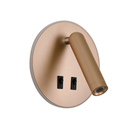 Kinkiet Furla złoty LED 3000K z dodatkowym podświetleniem Italux WL-53742-1-GD