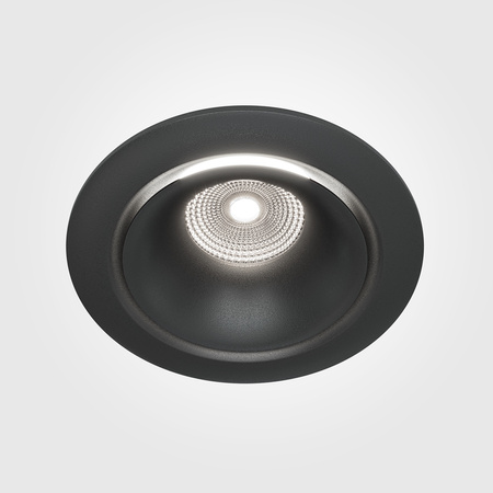 Oczko czarne podtynkowe o średnicy 9,8cm LED 4000K Yin DL031-L12W4K-B Maytoni