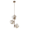 Lampa wisząca w kolorze beżowym z trzema bursztynowymi ciekawymi kloszami LAVA SABIA 3XG9 Tk Lighting 11107