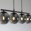 Czarna lampa wisząca 4 dymione kule szklane na belce BIG WIDOW 4xE14 Just Light 14604-18