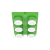 Prostokątny zielony plafon sufitowy sześciopunktowy BRIX GREEN 6xGX53 Tk Lighting 11288