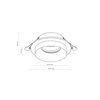 Okrągła oprawa wpustowa JET WHITE EYE 1XGU10 TK Lighting 6921