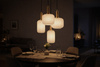 Lampa wisząca z białymi kloszami do salonu K-5872 z serii FABIO