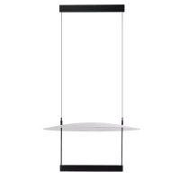 Nowoczesna lampa wisząca LED czarna z płaskim kloszem PORTOFINO 42 3-STEP DIMM Azzardo AZ6659