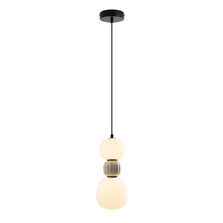Lampa wisząca pionowa kompozycja z opalowych i jasnoszarych kloszy LED 3000K Modern 13W Maxlight P0627