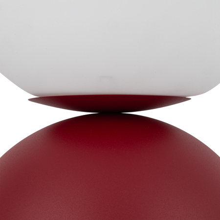 Duża lampka stołowa o średnicy 30cm w kolorze burgund 1xE27 MIKI BURGUND BIG Tk Lighting 16217