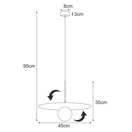 Lampa wisząca K-5372 z serii SANTE Kaja Lighting
