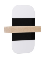 April lampa kinkiet drewniany 1x6 led 4000 klosz czarny+biały Candellux 21-05878