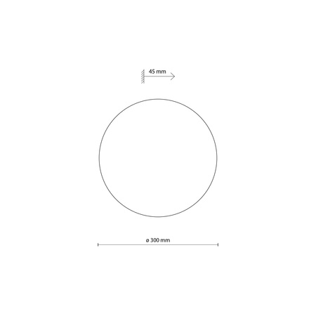 Płaski okrągły kinkiet 30cm w kolorze beżowym podświetlający ściane LUNA SABIA 3xG9 LED MAX 8W Tk Lighting 10624