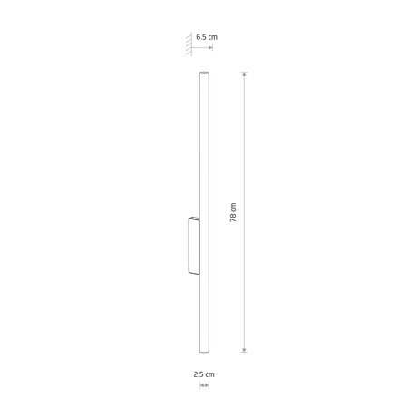 Kinkiet tuba góra dół 78cm satynowe złoto 2xG9 LASER WALL L Nowodvorski 11814