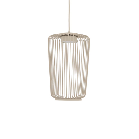 Lampa wisząca druciana z wysokim cylindrycznym beżowym kloszem 1xGX53 KENAI B Nowodvorski 12222