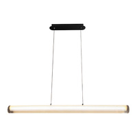 Lampa wisząca akrylowa tuba Trivia Black 16W LED CCT IP44 Milagro ML2731