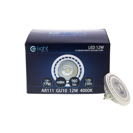 ŻARÓWKA reflektor biały AR111 12W GU10 4000K Eko-Light AR8043