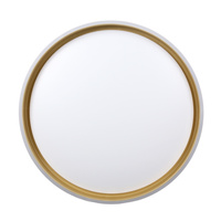 Florida lampa sufitowa plafon biało złoty+czarny 24w led 38 cm klosz biały Candellux 13-11343