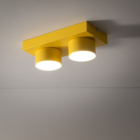 Dwupunktowa żółta lampa sufitowa BRIX YELLOW 2xGX53 Tk Lighting 11289