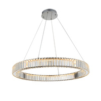 Chromowana lampa wisząca LED 80cm do salonu SPARK PENDANT 80 DIMM CH AZZARDO AZ5791