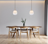 Lampa wisząca pojedyńcza szklany klosz biało-przeźroczysty 1xE27 Antita Italux PND-3650-1S-BRO-CW