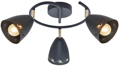 COTY LAMPA SUFITOWA SPIRALA 3X40W E14 CZARNY Candellux 98-67180