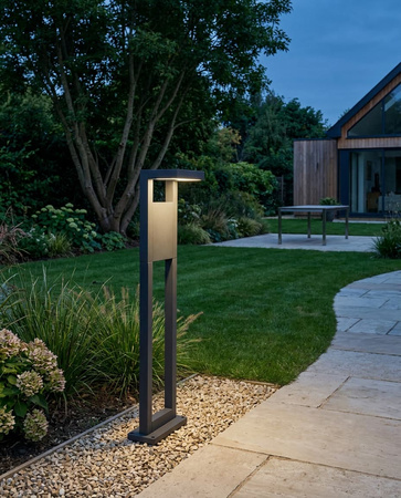 Ciemnoszara lampa ogrodowa LED 80cm BERGAMO GREY Kaja Lighting  K-8252