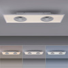 Duża lampa sufitowa LED z wentylatorem sterowana pilotem 120cm x 40cm FLAT-AIR Just Light 14643-16