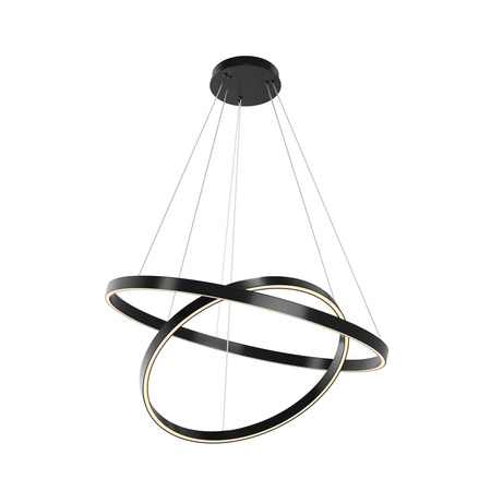 Podwójny ring czarna lampa wisząca LED Rim MOD058PL-L74BK Maytoni