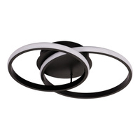 Lampa sufitowa z dwoma czarnymi okręgami TITANO 12W LED 4000K Milagro ML1852