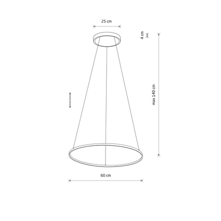 Lampa wisząca biały ring 60cm CIRCOLO LED M 3000K  Nowodvorski 11604