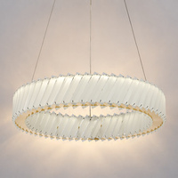Lampa wisząca Deluxe złoty okrąg kryształowy 50cm 24W LED Milagro ML2779