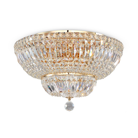 Lampa sufitowa, plafon kryształowy BASFOR złoty 46cm Maytoni DIA100-CL-12-G