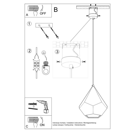 Lampa wisząca PAVLUS ceramiczna biała Sollux Lighting SL.0844