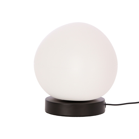 STONES lampa stołowa czarny 20cm 1x40W E27 klosz biały Candellux 41-35219