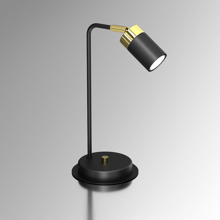Lampka nocna metalowa JOKER BLACK/GOLD 1xGU10 Milagro MLP7534