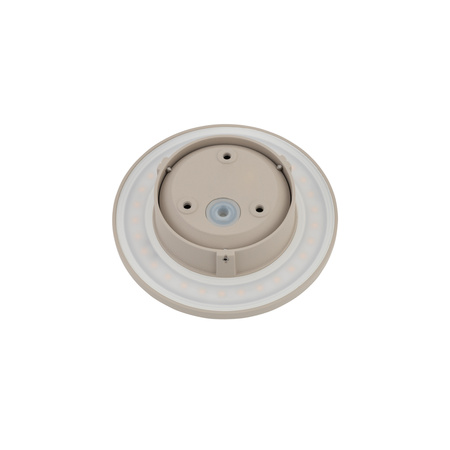 Okrągły płaski kinkiet w kolorze beżowym podświetlający elewacje 13,5cm IP65 3000K ARIA LED S Nowodvorski 11563