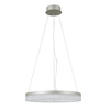 Lampa wisząca srebrny okrąg 50cm z wyborem barwy światła LED Pantal Italux PND-34533-M-SILV