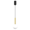 Lampa wisząca PLAY GOLD biała kula 1xG9 Milagro MLP0971