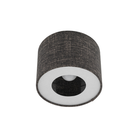 Lampa sufitowa okrągła z tkaniny w kolorze czarny melanż 23cm 1xE27 AMARELA S Nowodvorski 11657