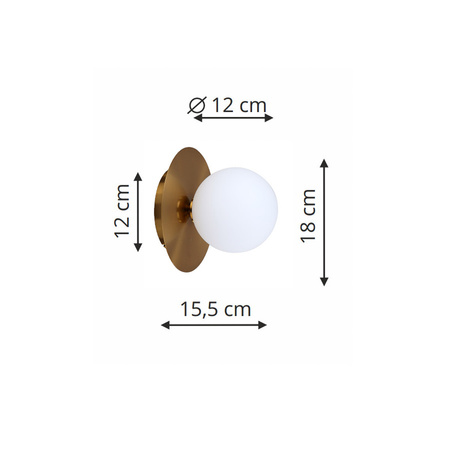 Kinkiet Roma złoty 1xG9 Light Prestige LP-1345/1W GD